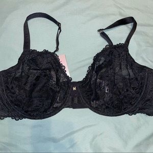 Savage X Fenty black curvy lace unlined bra 40DDD